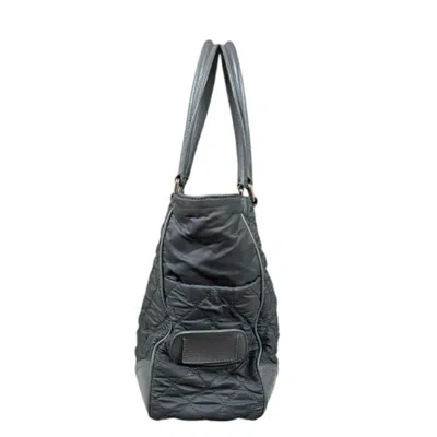 Pre-owned Chanel Gray Nylon Leather Tote Bag ()