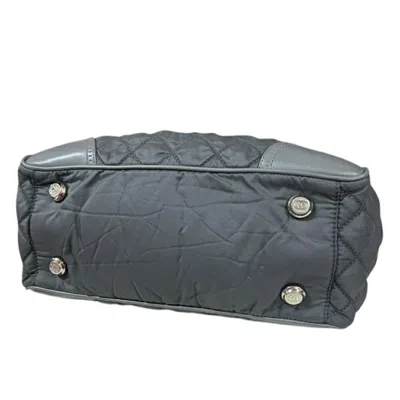 Pre-owned Chanel Gray Nylon Leather Tote Bag ()