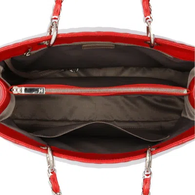 Pre-owned Chanel Red Color Grained Calfskin Tote Bag ()