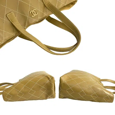 Pre-owned Chanel Yellow Leather Tote Bag ()