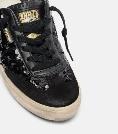 Golden Goose Synthetic Fabric And Leather Running Sneakers In Black