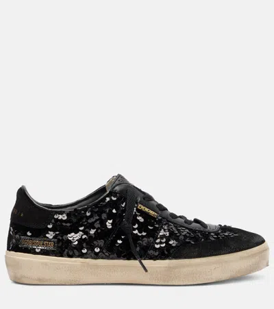 Golden Goose Synthetic Fabric And Leather Running Sneakers In Black