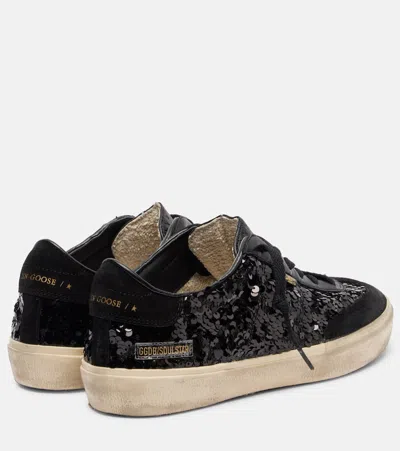Golden Goose Synthetic Fabric And Leather Running Sneakers In Black