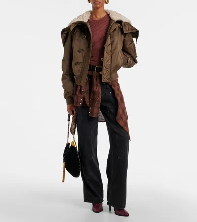 Isabel Marant Étoile Womens Elisa Nylon Jacket Khaki In Brown