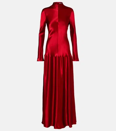 MILA缎布加长连衣裙