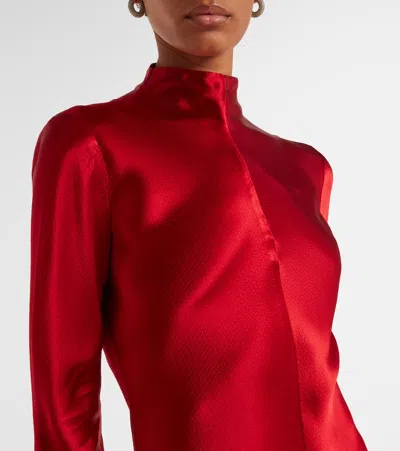 MILA缎布加长连衣裙