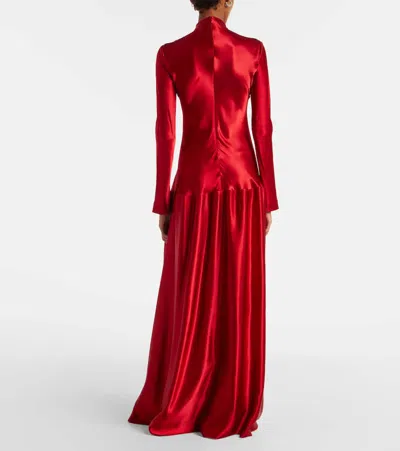 MILA缎布加长连衣裙