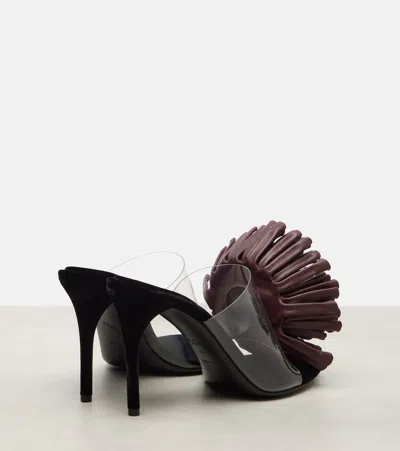 Alaïa Stiletto Heel Asymmetrical Open Toe Sandal In Burgundy