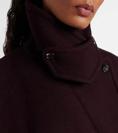 Chloé Women Violet Double-breasted Jacket With Wide Notched Revers And Dropped Shoulders In Wool Ble In Purple