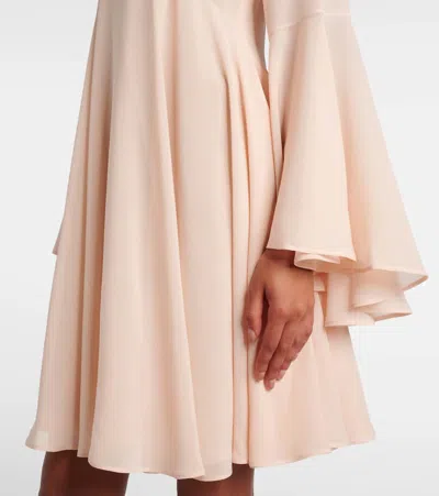 Chloé Silk Georgette Minidress In Pink