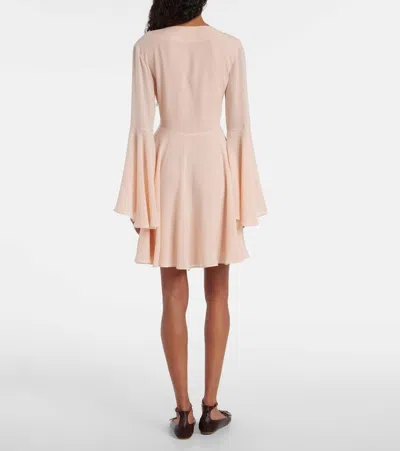 Chloé Silk Georgette Minidress In Pink