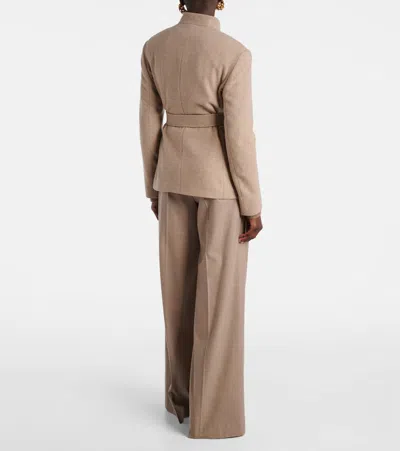 Max Mara Falla Cashmere Jacket In Brown