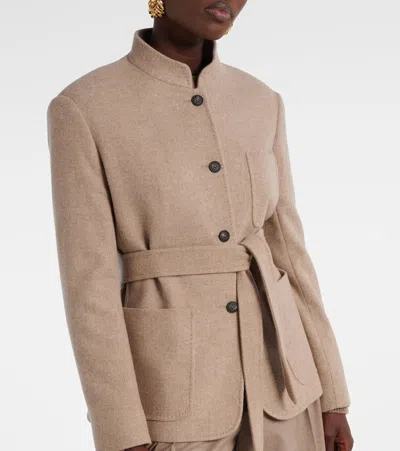 Max Mara Falla Cashmere Jacket In Brown