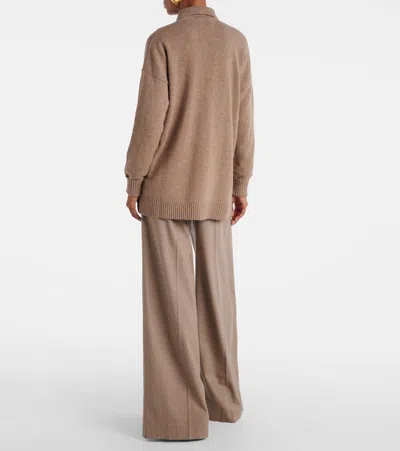 Max Mara Bull Oversized Cashmere Cardigan In Brown