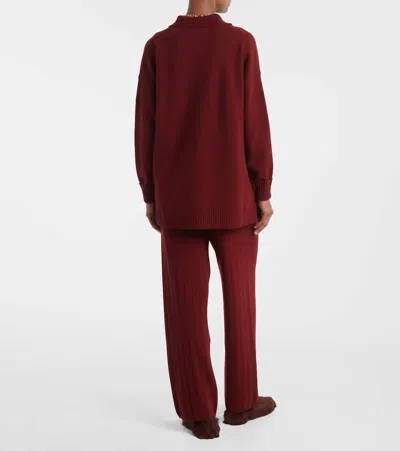 Max Mara Bull Oversized Cashmere Cardigan In Red