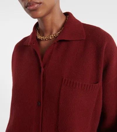 Max Mara Bull Oversized Cashmere Cardigan In Red