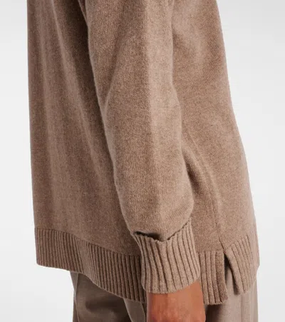 Max Mara Bull Oversized Cashmere Cardigan In Brown