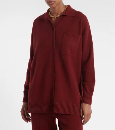Max Mara Bull Oversized Cashmere Cardigan In Red
