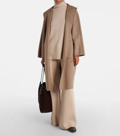 Max Mara Knit Cashmere Longline Sweater With Ribbed Finish In White