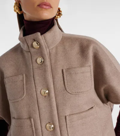 Max Mara Cashmere Cape In Brown