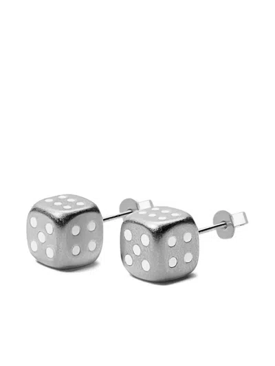 Veert Dice Earrings In Gold