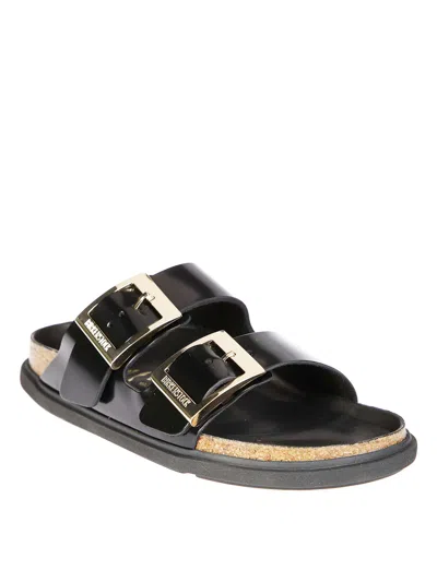 Birkenstock Arizona Db Shine Leather In Black