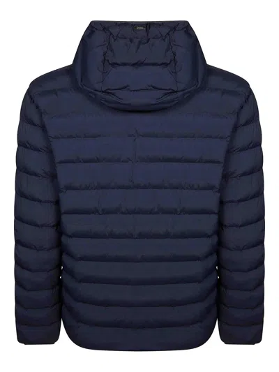 Herno Piumino In Nylon Stretch Blu Navy Uomo In Black
