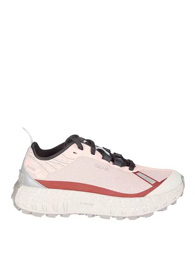Norda Cinder Megagrip Rubber Sneakers With Ruby Accent In Nude