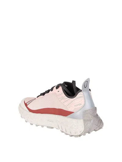 Norda Cinder Megagrip Rubber Sneakers With Ruby Accent In Nude