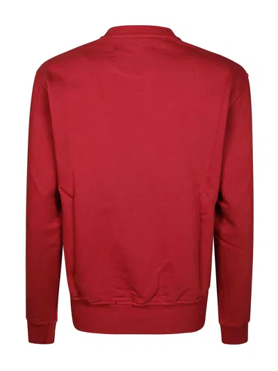 Fiorucci Burgundy Dreaming Of You Print Crewneck Sweatshirt In Red
