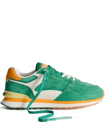 Hoff Virdis Suede Panelled Sneakers In Green