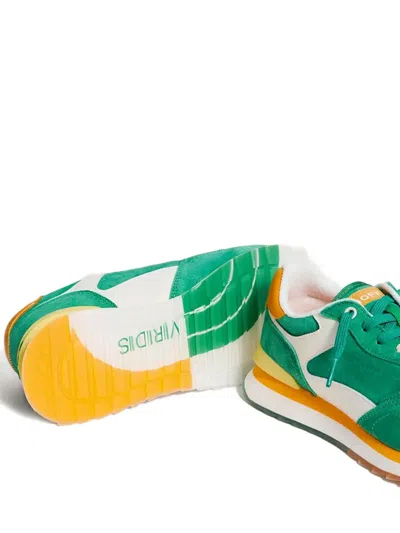 Hoff Virdis Suede Panelled Sneakers In Green