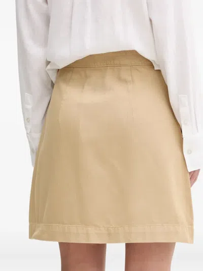 Hugo Boss Button-front Mini Skirt In Neutral
