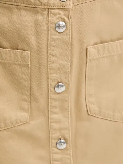 Hugo Boss Button-front Mini Skirt In Neutral