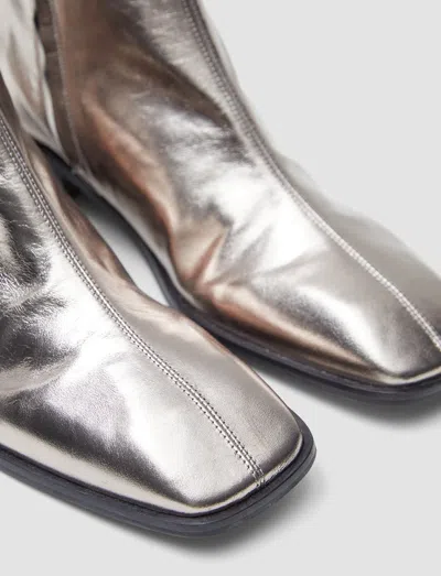 Joseph Metallic Leather Ankle Boots In Gold
