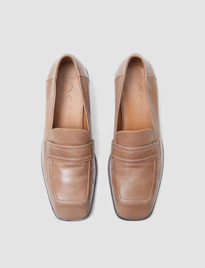 Joseph Leather Penny Loafers In Brown