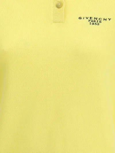 Givenchy Short Sleeve Polo In Yellow