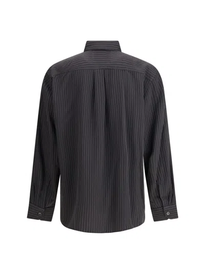 Our Legacy Beyond Striped Button-fastening Shirt In Gray