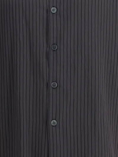 Our Legacy Beyond Striped Button-fastening Shirt In Gray