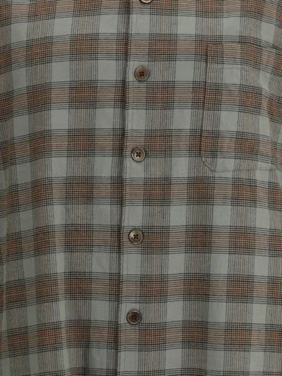 Our Legacy Borrowed Checked Button-down Shirt In Gray