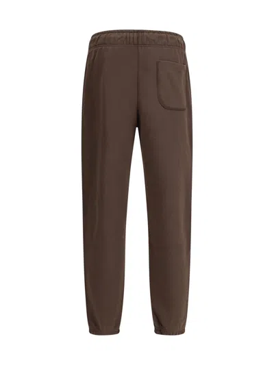 New Balance Cotton Trousers Featuring Elastic Waistband In Brown