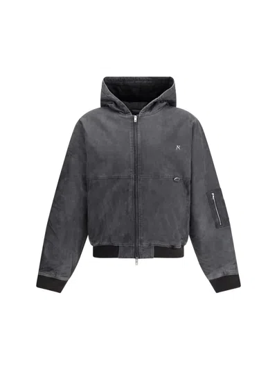 Represent Hooded Bomber Washed In Gray