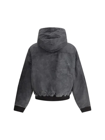Represent Hooded Bomber Washed In Gray
