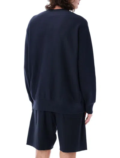 Champion Reverse Weave Crewneck Patch In Blue