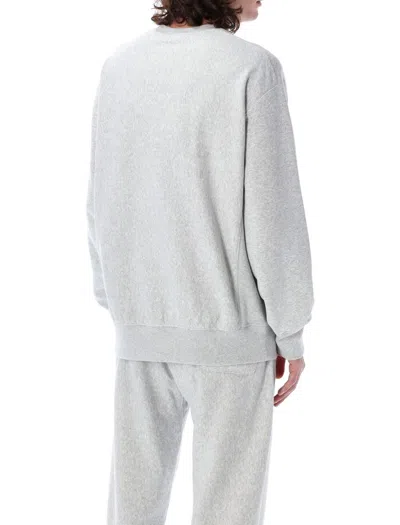 Champion Logo-patch Crew-neck Sweatshirt In Gray