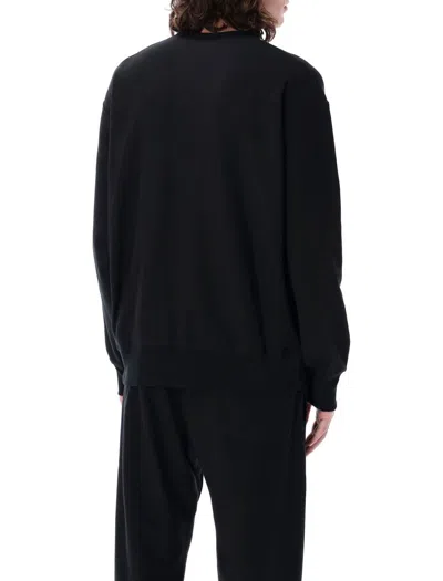 Champion Reverse Weave Crewneck Patch In Black