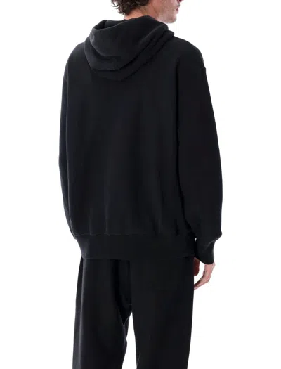 Champion Reverse Weave Logo Hoodie In Black