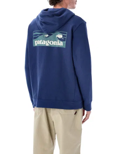 Patagonia Boardshort Logo Uprisal Drawstring Hoodie In Blue