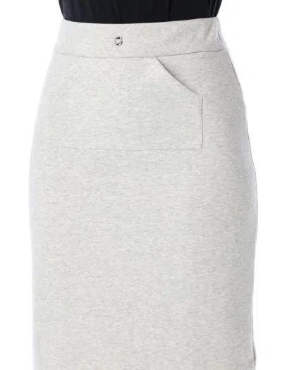 Coperni Slim-fit Jogging Skirt With Front Pocket In Gray
