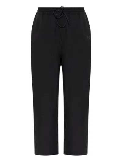 Y-3 3-stripes Drawstring Track Pants In Black